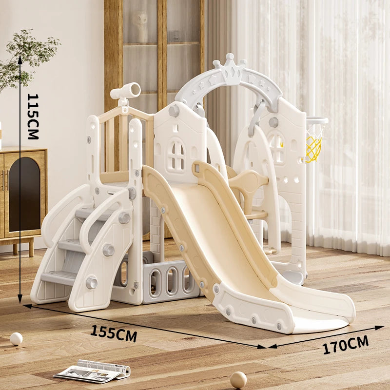 Feelkids Baby Toys Play House Playroom Children's Playground  Indoor Equipment Plastic Set Swing and Slides for Kids