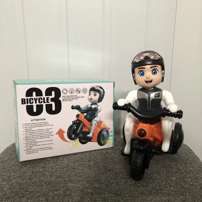 Wholesale New Stunt Music Light Rotating 360 Degrees Electric Tricycles Baby Toys Kids Tricycle