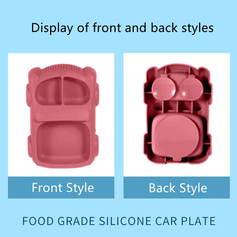 2024 Am Azon Bpa Free Baby Non-slip Children Weaning Baby Feeding Set Suction Kids Dining Silicone Baby Cup Bib Spoon Plate Bowl