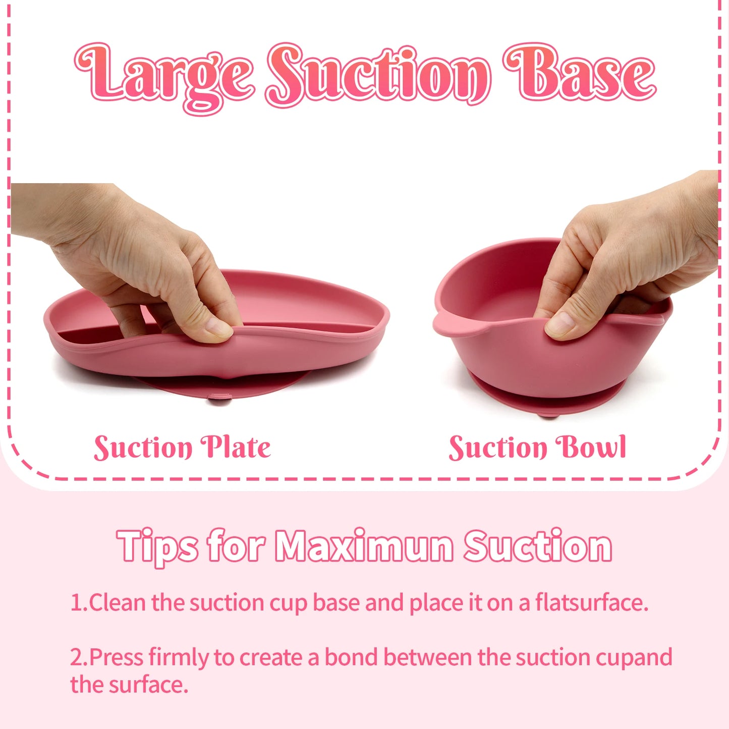 Wholesale Food Grade Non Toxic Silicone Baby Feeding Set with Bib Plate Cup Spoon Fork for Toddler Mealtime