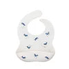Cute Adjustable Soft Silicone Bibs Baby Whale Plate Animal Print OEM Supply Baby Feeding Supplies Button Closure for Girls Boys