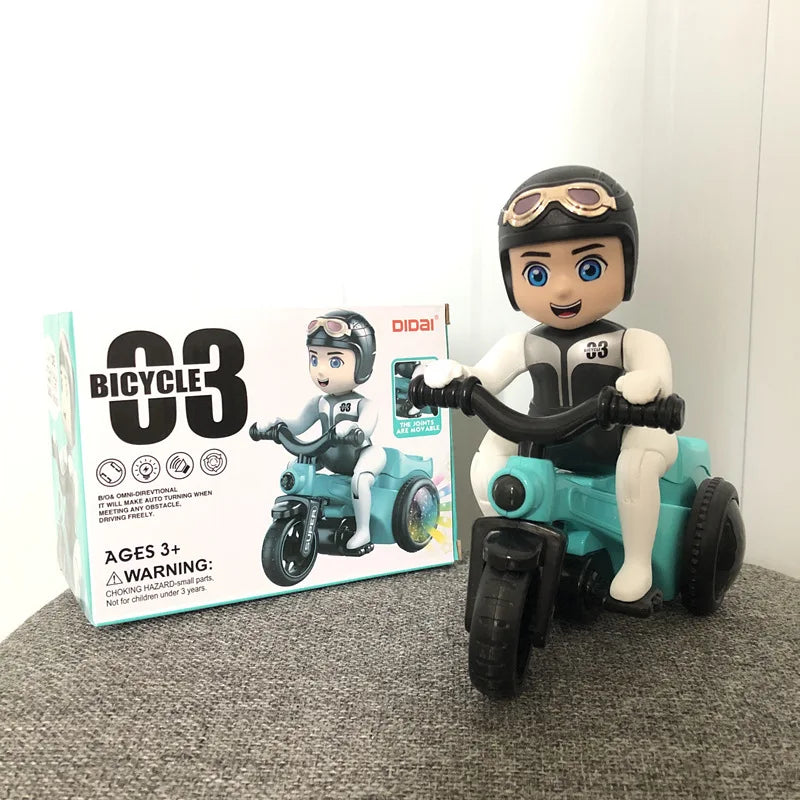 Wholesale New Stunt Music Light Rotating 360 Degrees Electric Tricycles Baby Toys Kids Tricycle