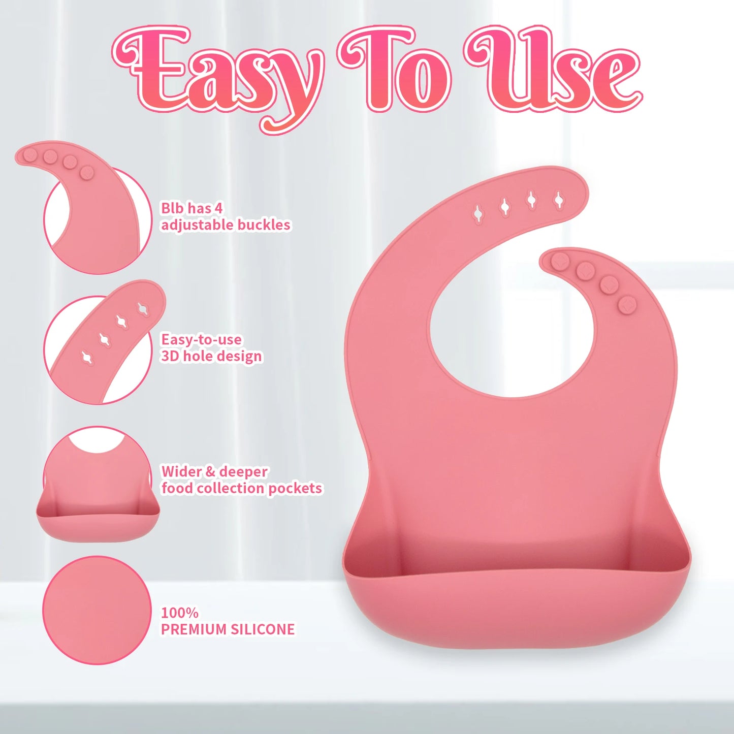 Wholesale Food Grade Non Toxic Silicone Baby Feeding Set with Bib Plate Cup Spoon Fork for Toddler Mealtime