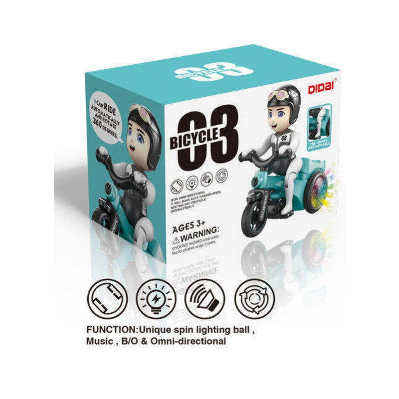 Wholesale New Stunt Music Light Rotating 360 Degrees Electric Tricycles Baby Toys Kids Tricycle