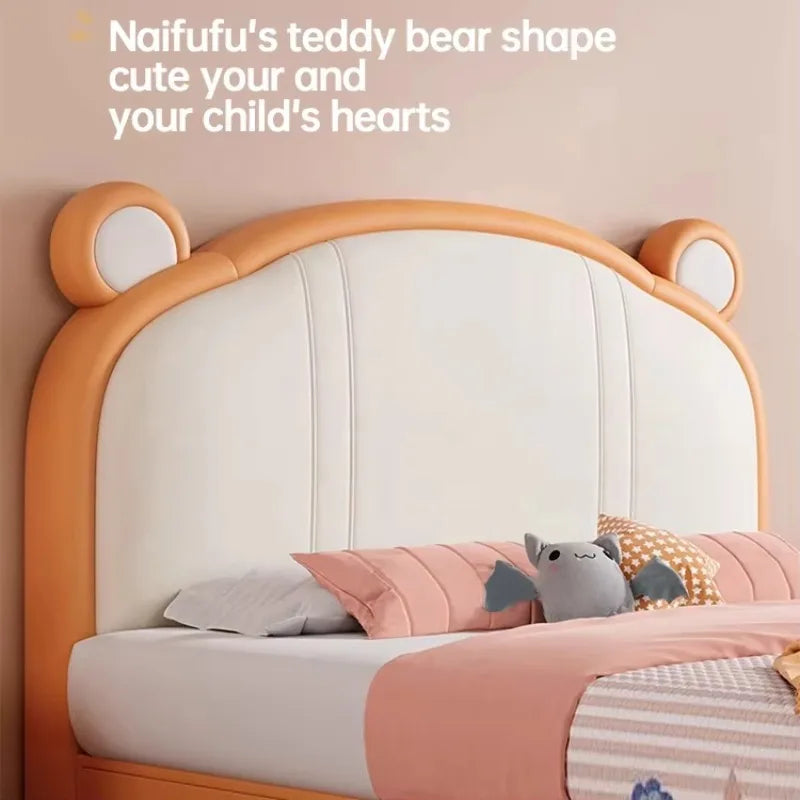 Baby Bear Bed with Drawer Bed Home Use Child's Bed Cute Baby Design  King Full Size  Children Bedroom Furniture