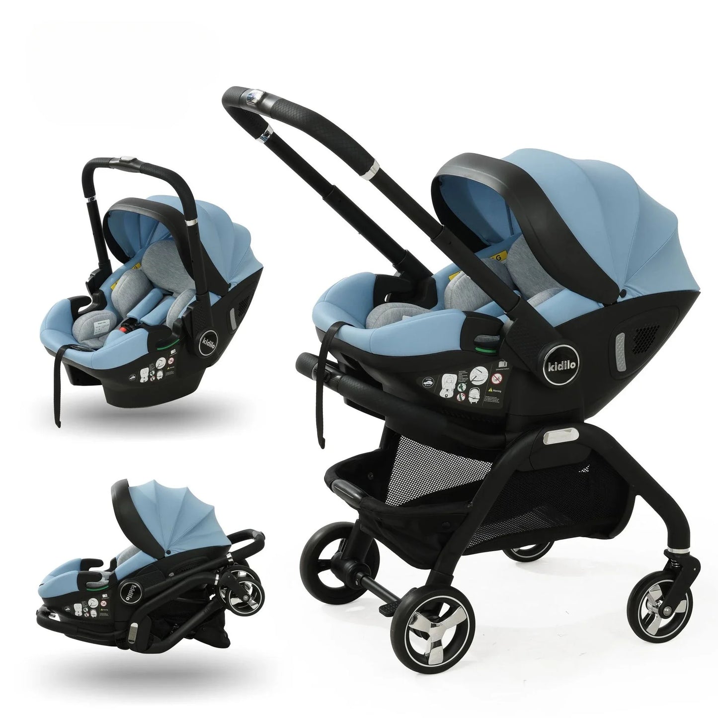 3-in-1 baby safety stroller, two-way newborn baby safety seat, portable 3-in-1 stroller for ages 0-2le for 0-2 years old