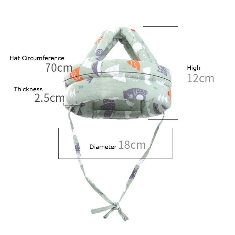 Baby Safety Helmet Head Protection Headgear Toddler Anti-fall Pad Children Learn To Walk Crash Cap Adjustable Breathable Cap