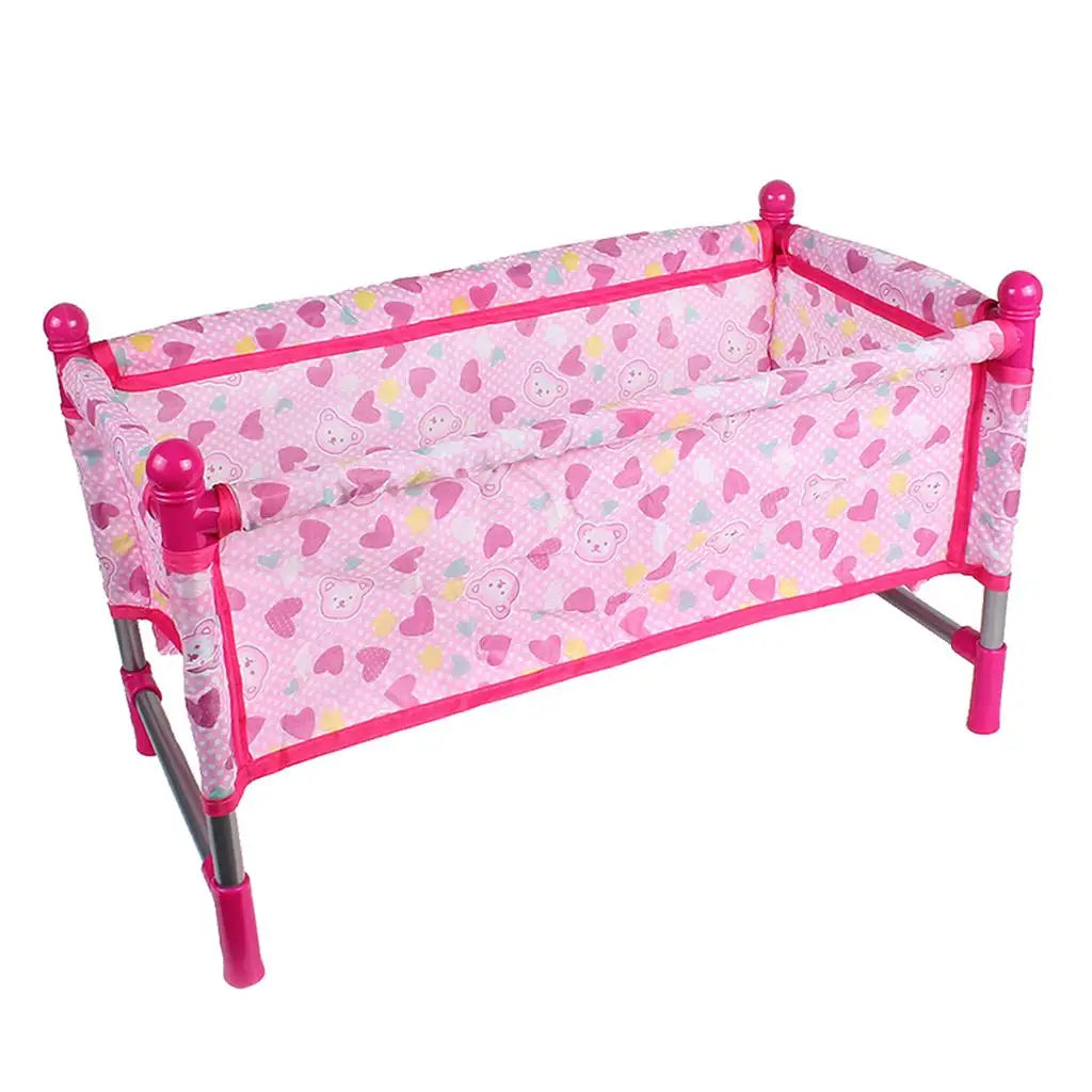 Baby Toddler Crib Bed Plastic Furniture for 9"-12" Reborn Dolls