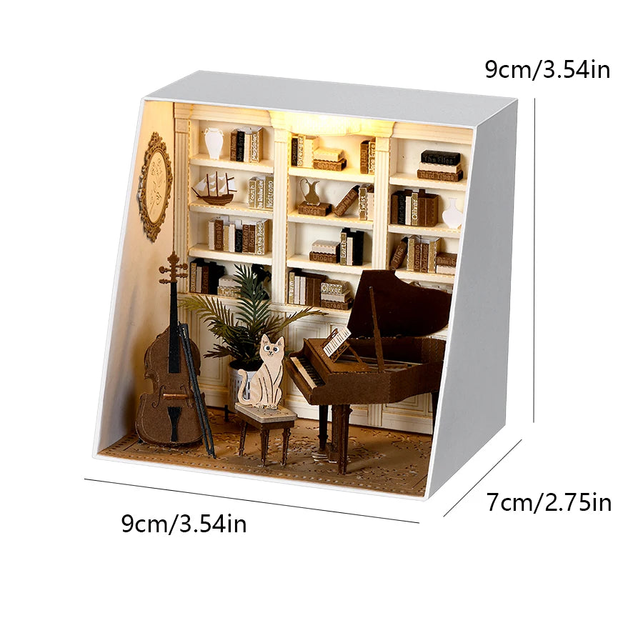 Baby House Mini DIY Kit for Making Room Toys, Home Bedroom Decoration with Furniture, Wooden Crafts, 3D Puzzle, Girl's Birthday