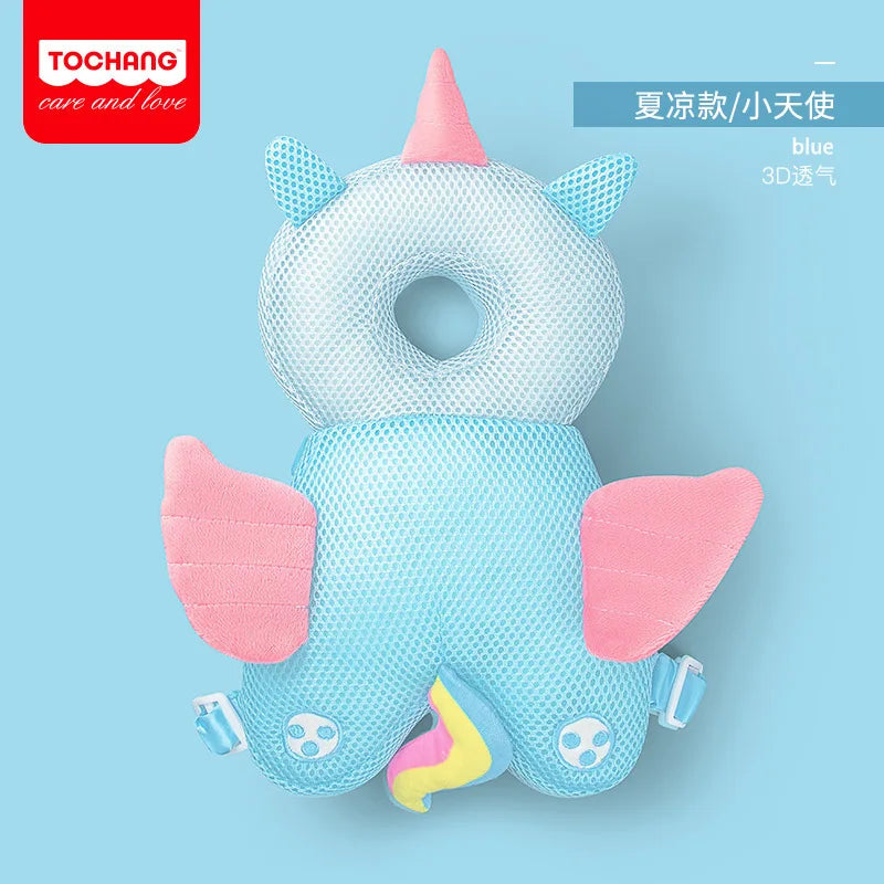 Baby Head Body Supports Protector Safety Pillow for Toddlers Cotton Cartoon Backpack Cushion Infant Security Headgear Car Seat