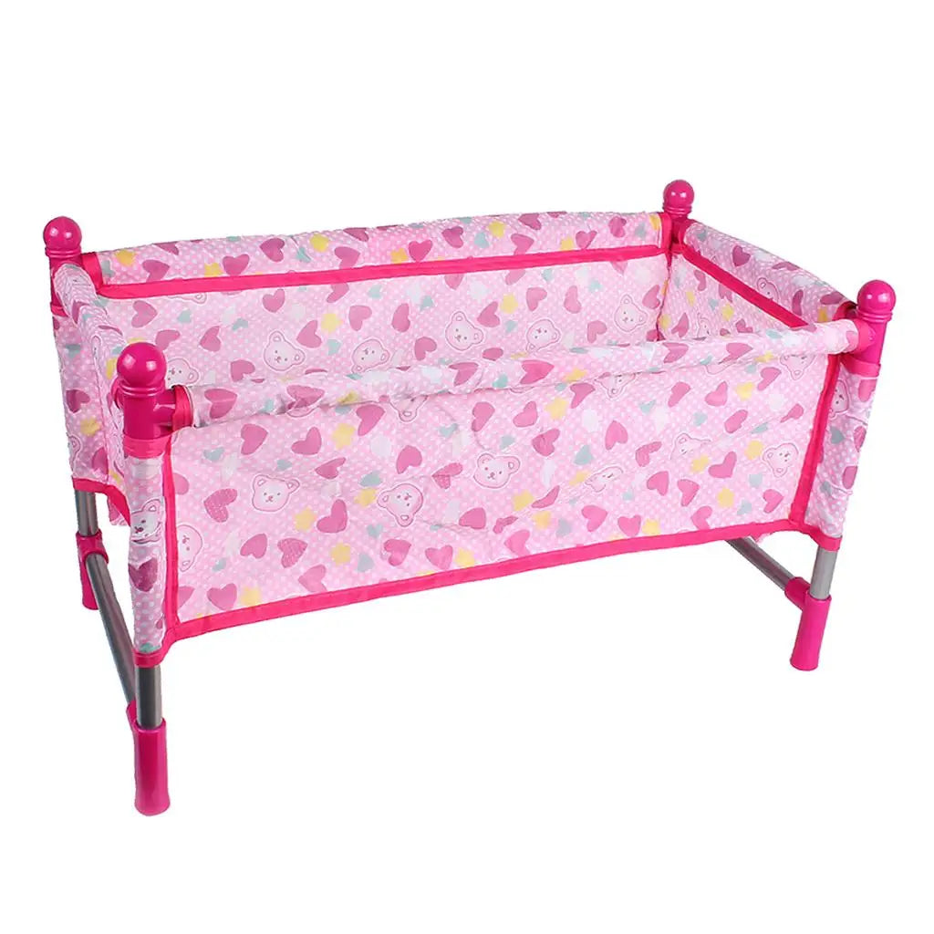 Baby Toddler Crib Bed Plastic Furniture for 9"-12" Reborn Dolls
