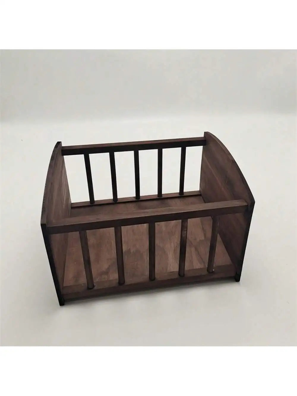 Newborn Wooden Photography Prop Brown Small Bed Retro Style Baby Hundred Day Shooting Commemorative Prop