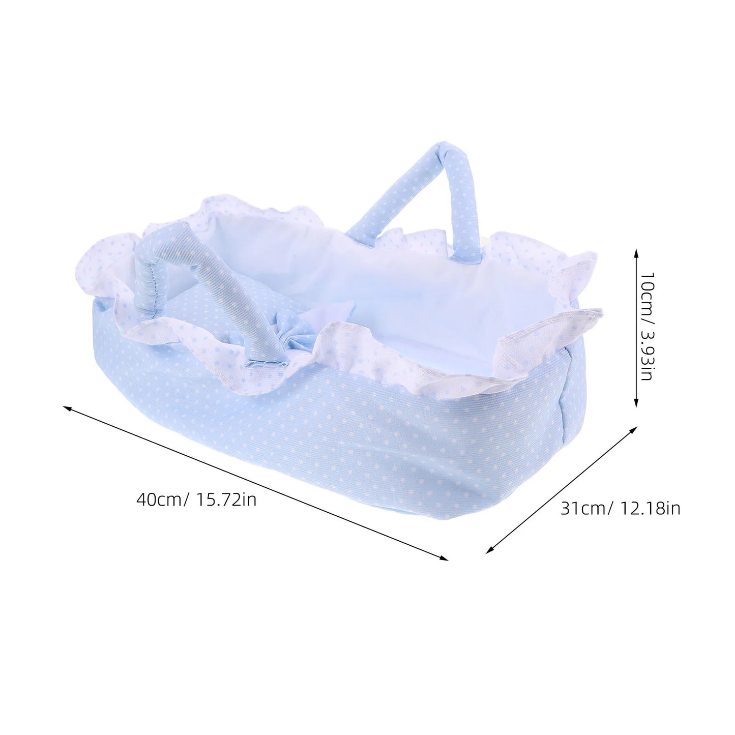 Babydoll Cradle 35Cm Miniature Dollhouse Furniture Small Crib Bed For 35 Cm Mini House Ornament Decor Accessory