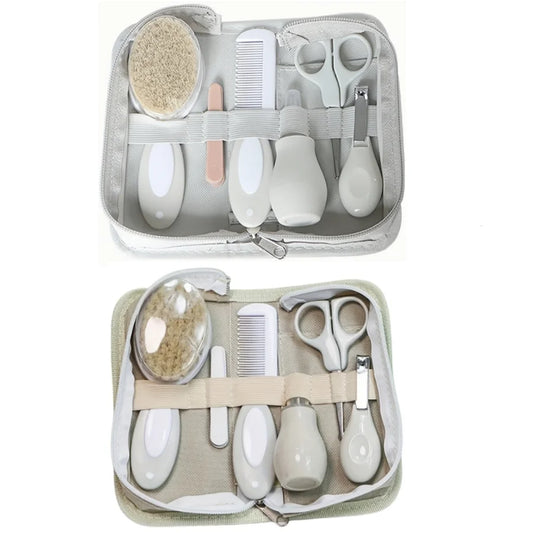 Baby care set six-piece set Baby nasal inhaler, nail clippers, brush, file, comb, set of daily cleaning and care accessories fo