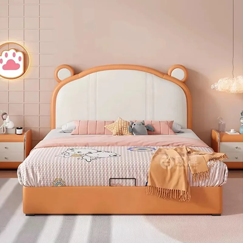 Baby Bear Bed with Drawer Bed Home Use Child's Bed Cute Baby Design  King Full Size  Children Bedroom Furniture