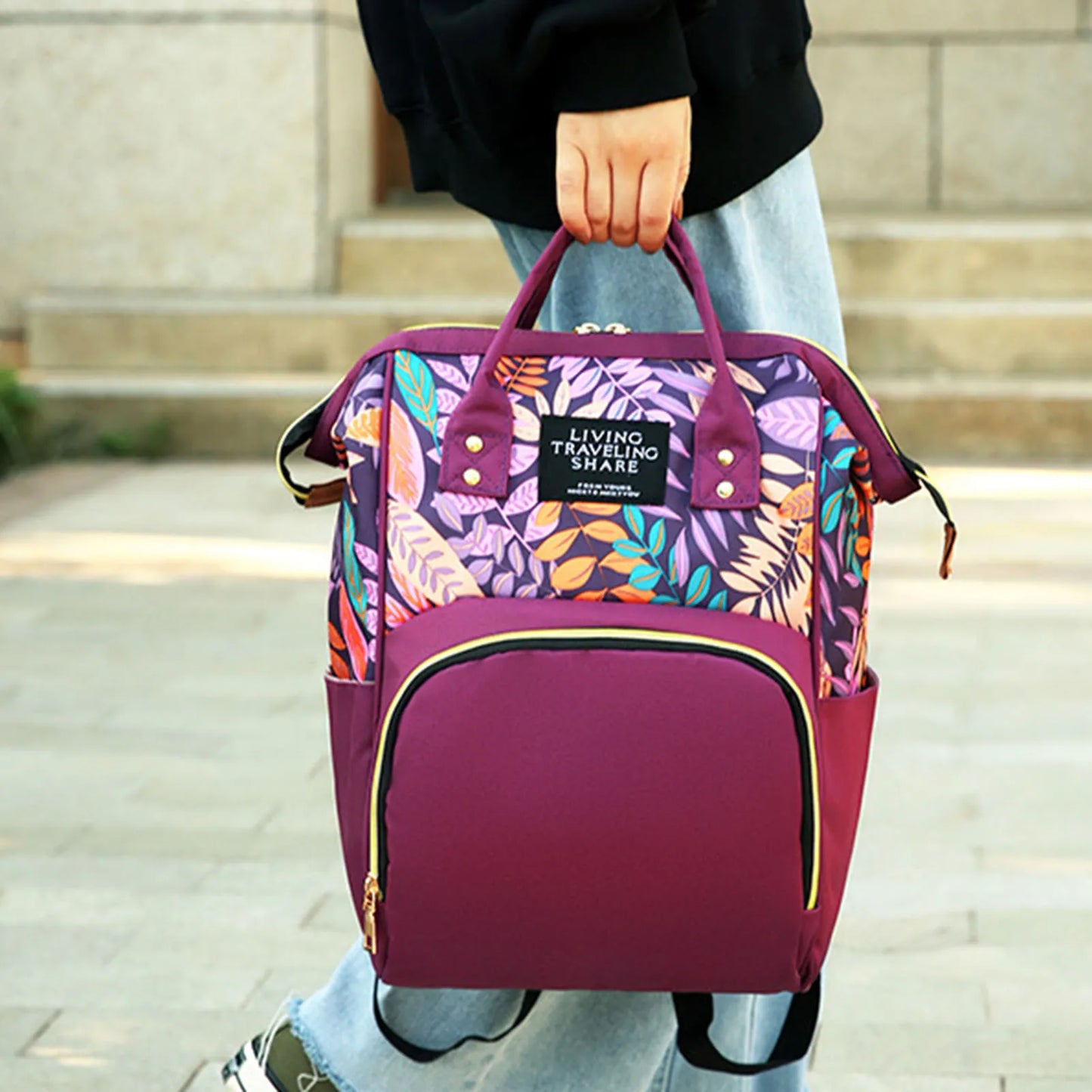 Maternity Travel Bag for Baby Essential Large Capacity Backpack with Anti-theft Back Pocket for Mothers Day Gifts