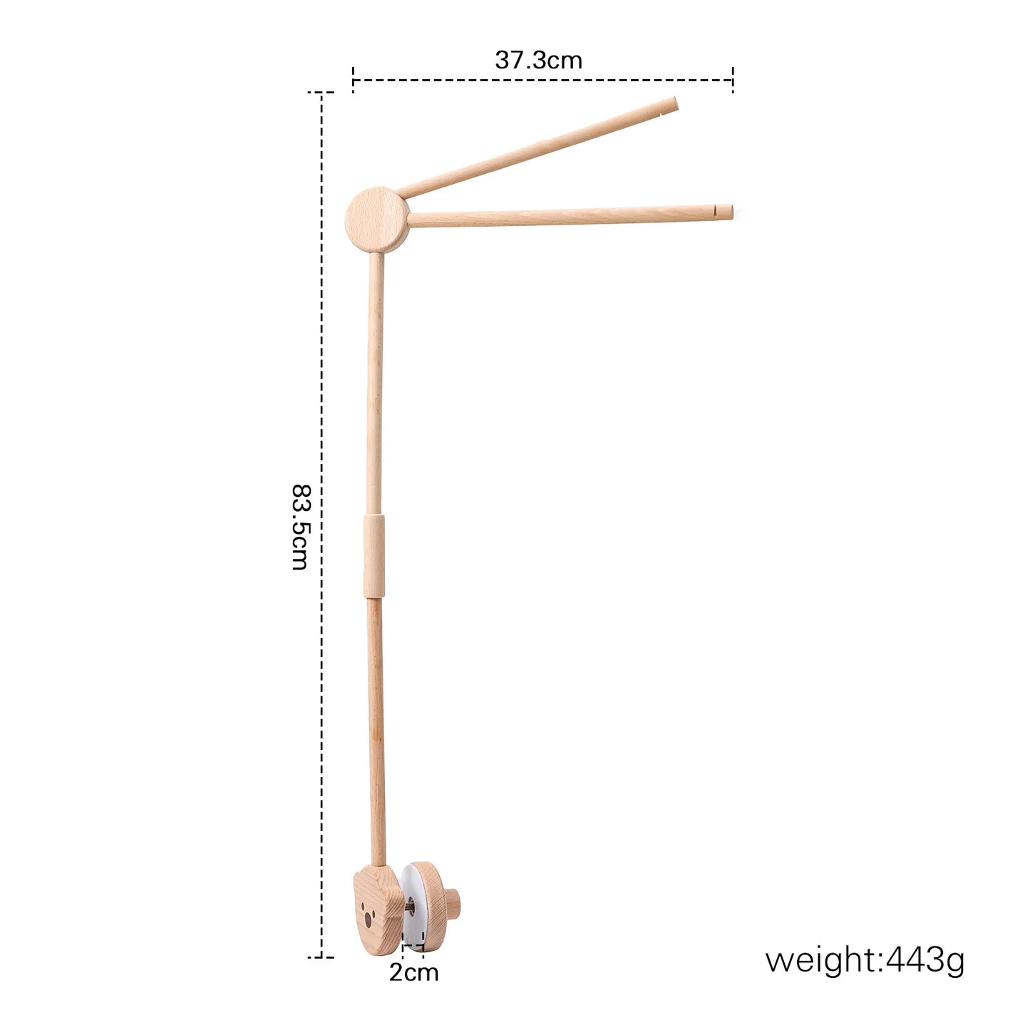 Baby Wooden Bedbell Bracket 0-12 Months Bed Bell Bracket Wooden Mobile Newborn Crochet Bed Bell Hanging Toys Newbaby Rattle Toys