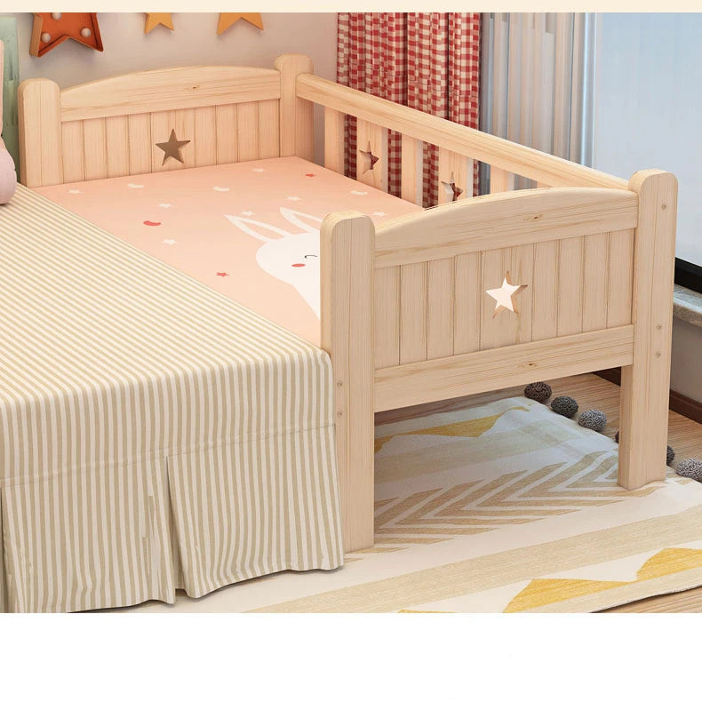 Custom Single Bed Girl Princess Widened Crib Baby Stitching Big Bed