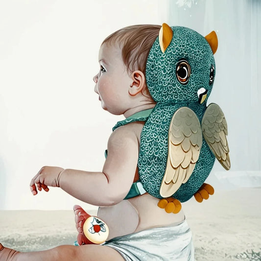 Baby Head Body Supports Protector Safety Pillow for Toddlers Cotton Cartoon Backpack Cushion Infant Security Headgear Car Seat