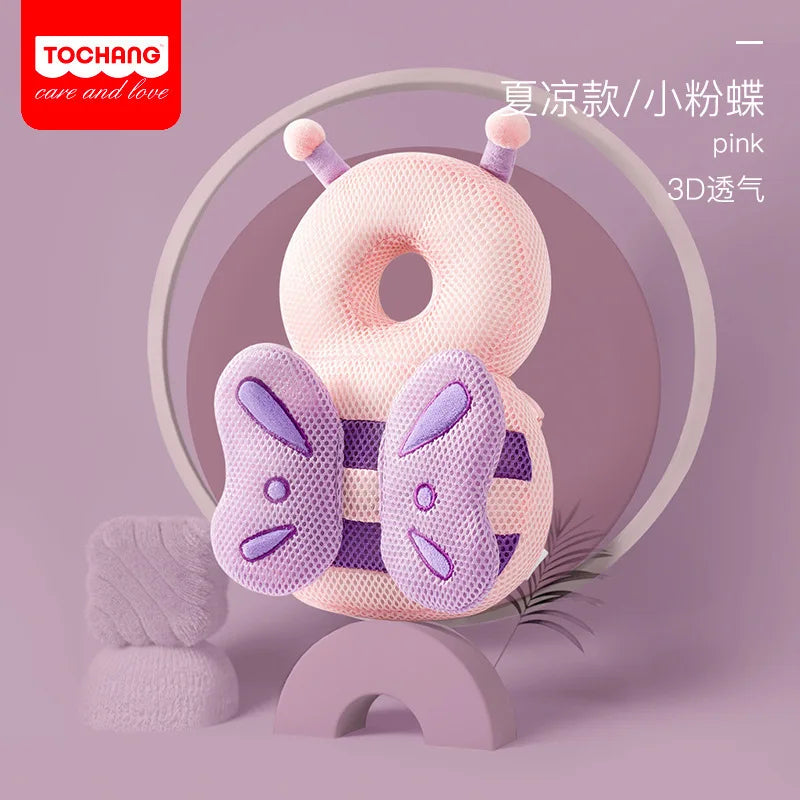 Baby Head Body Supports Protector Safety Pillow for Toddlers Cotton Cartoon Backpack Cushion Infant Security Headgear Car Seat