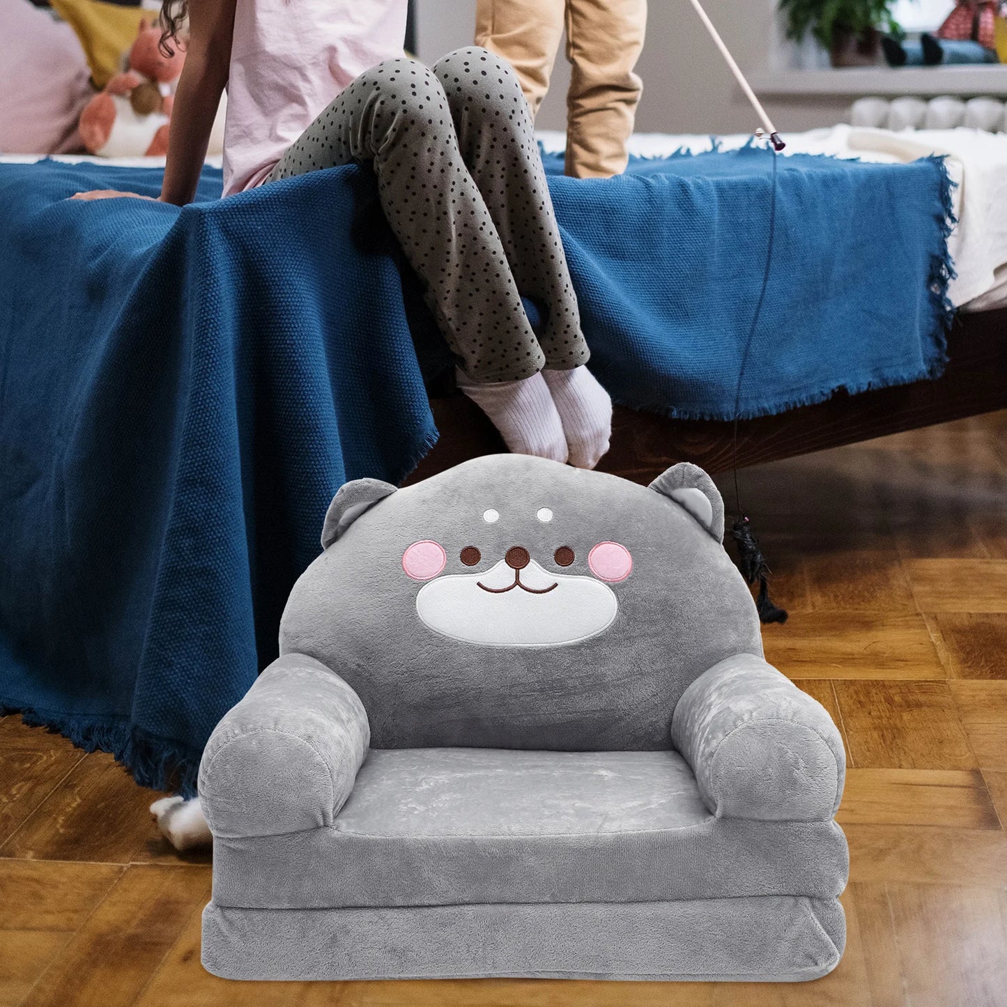 Elephant Shape Baby Seat Children Sofas Kid Seat Baby Folding Sofa Childrens Sofa Toddler Stool Kids Room Nursery Bedroom