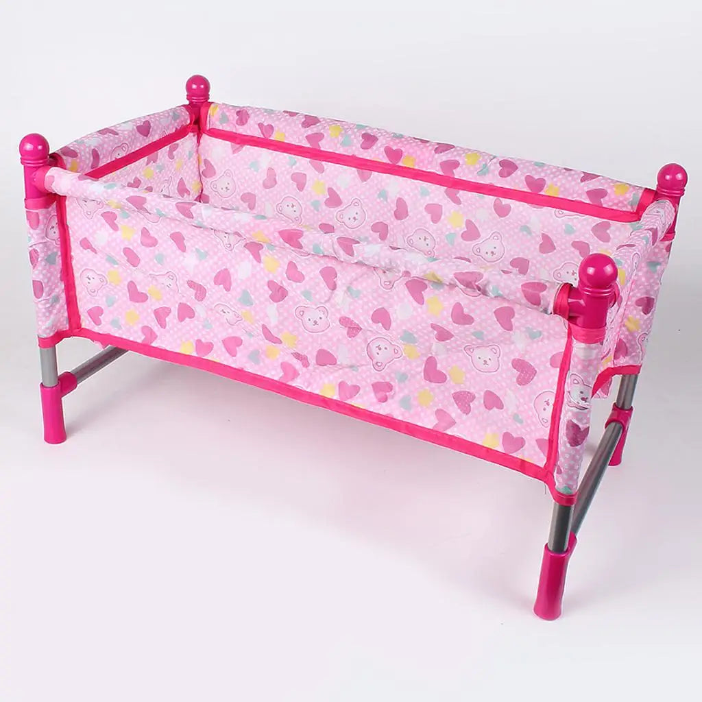 Baby Toddler Crib Bed Plastic Furniture for 9"-12" Reborn Dolls