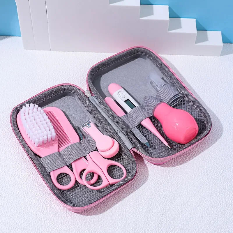 Baby Care Kit (8PCS) - Hospital-Grade Nail Clippers, Soft Brush, Safety Nasal Aspirator, Gentle Comb & | Newborn Essentials