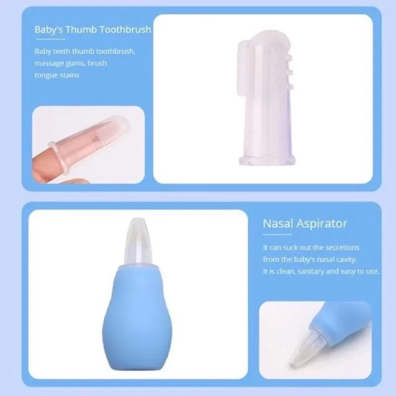 Baby Care Kit (8PCS) - Hospital-Grade Nail Clippers, Soft Brush, Safety Nasal Aspirator, Gentle Comb & | Newborn Essentials
