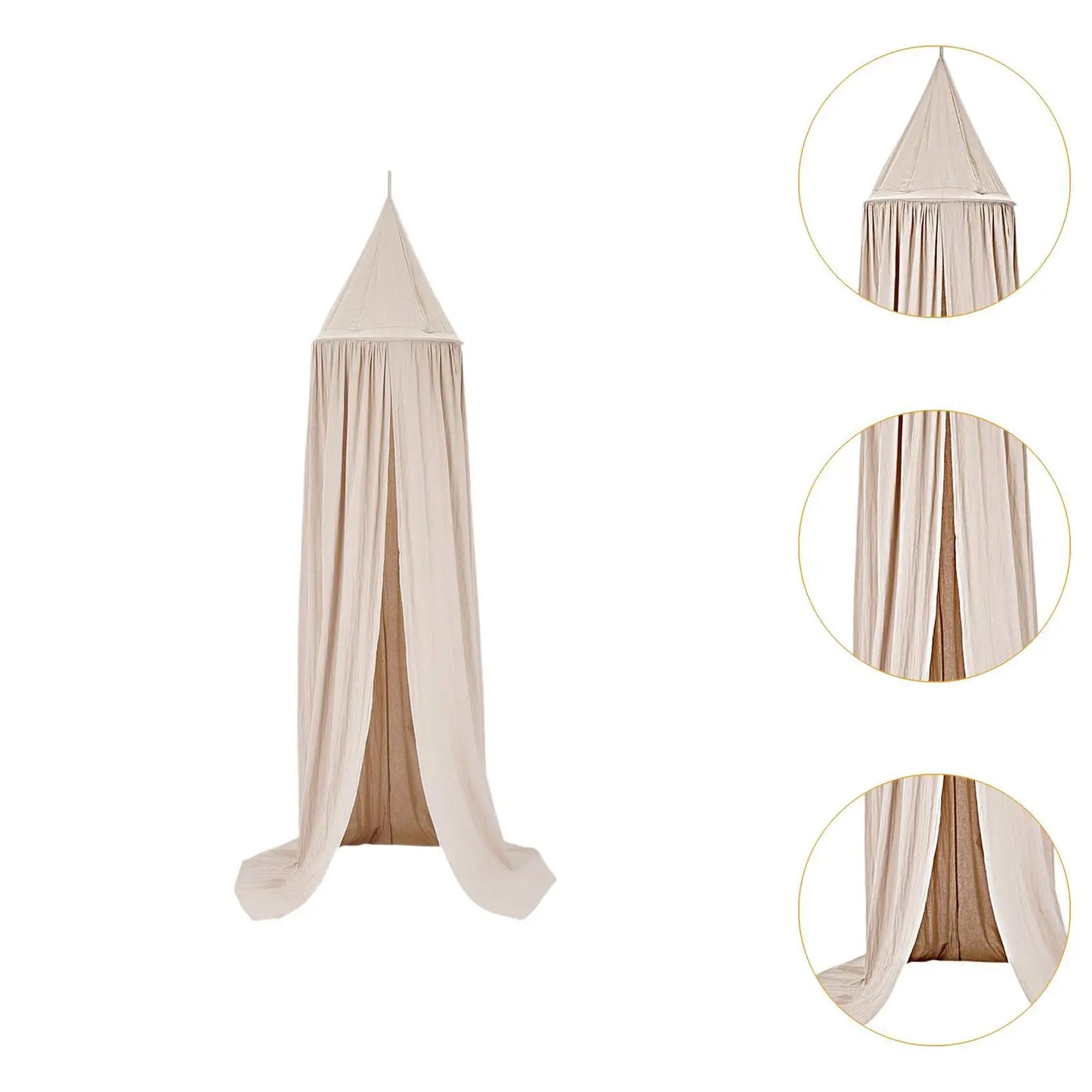 Kids Bed Canopy Round for Kids Baby Crib Hanging Decoration Indoor Outdoor Castle Play Tent for Room Decor Nursery Room Bedding