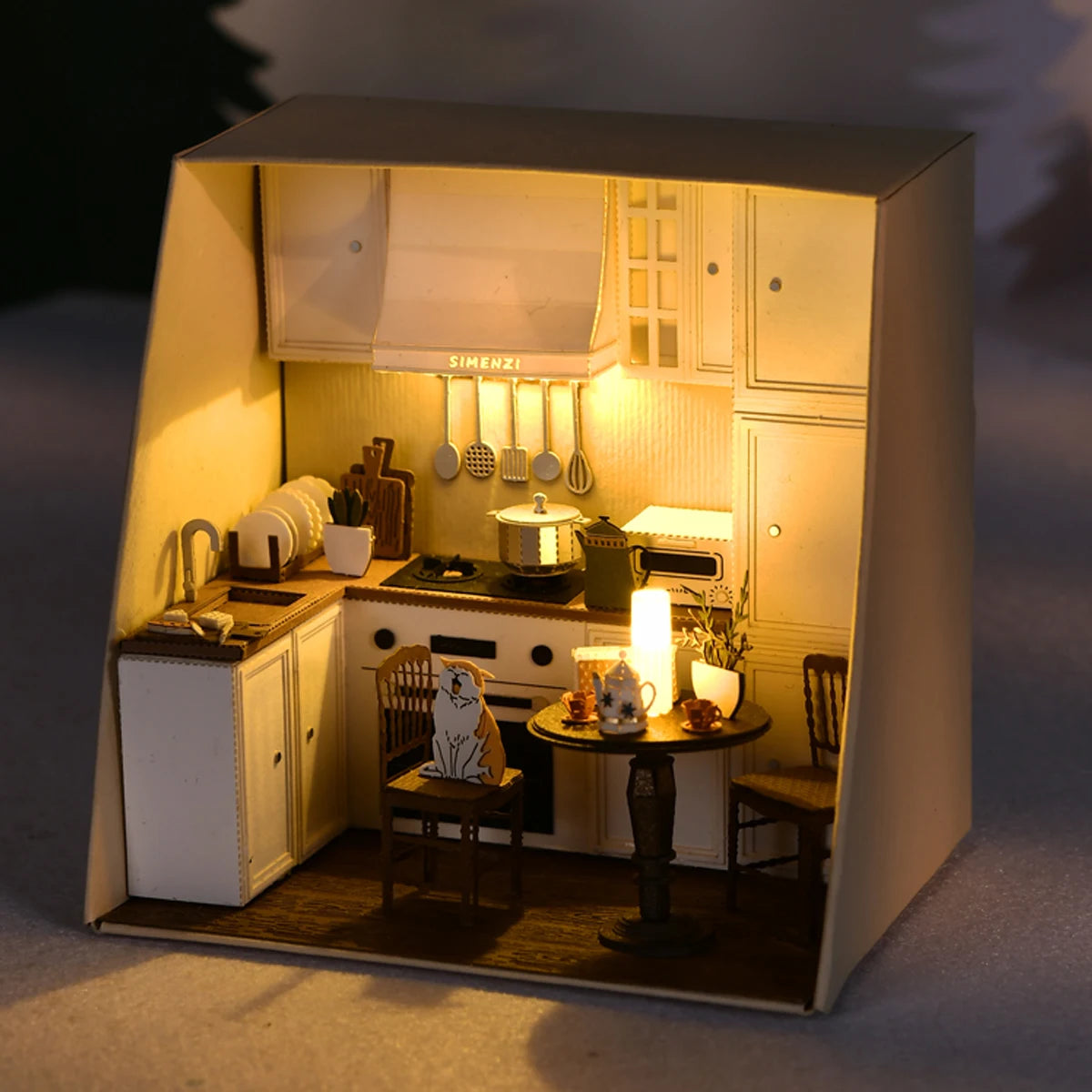 Baby House Mini DIY Kit for Making Room Toys, Home Bedroom Decoration with Furniture, Wooden Crafts, 3D Puzzle, Girl's Birthday