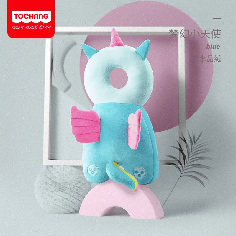 Baby Head Body Supports Protector Safety Pillow for Toddlers Cotton Cartoon Backpack Cushion Infant Security Headgear Car Seat