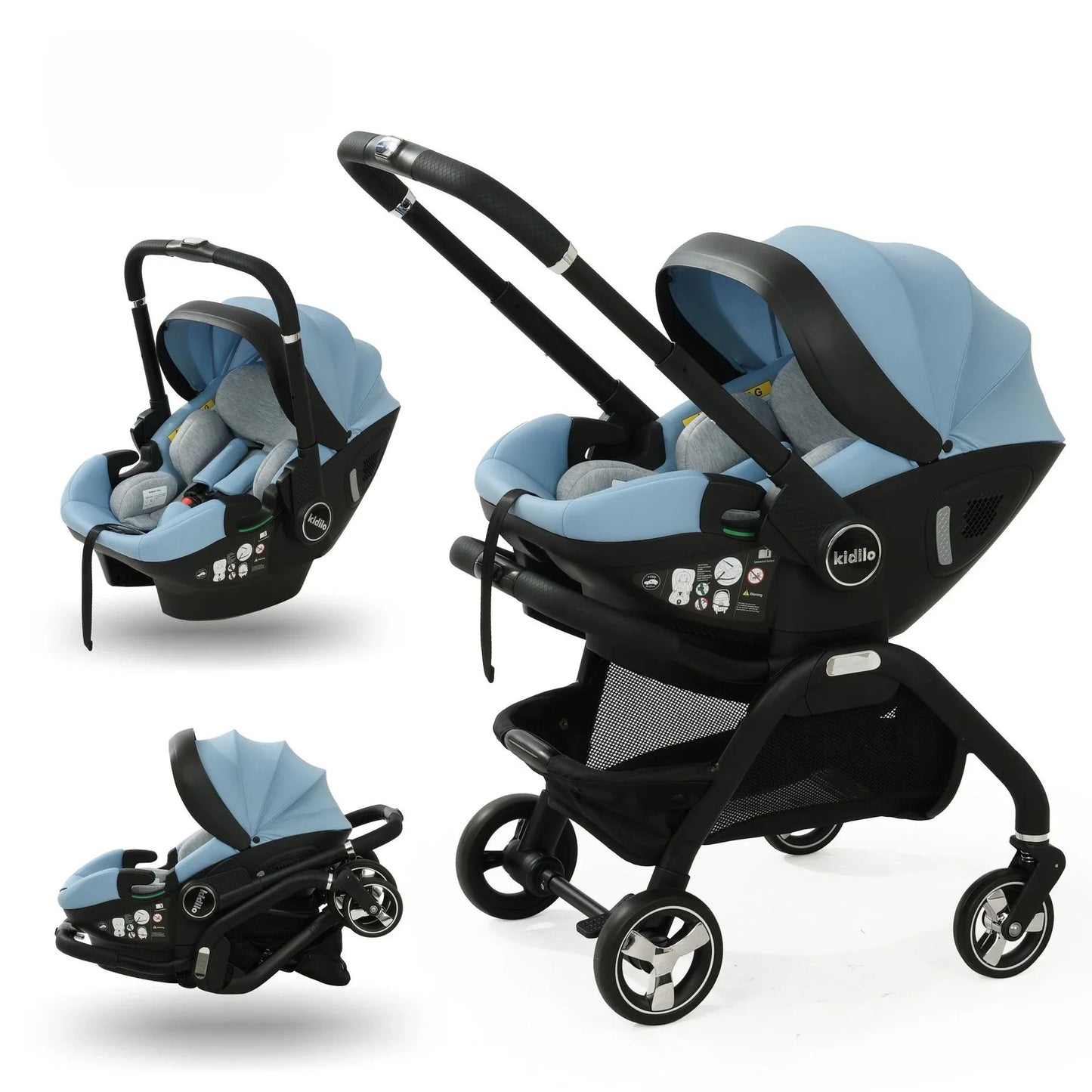 3-in-1 baby safety stroller, two-way newborn baby safety seat, portable 3-in-1 stroller for ages 0-2le for 0-2 years old