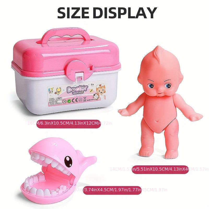 Youngsters' Doctor Playset with Stethoscope - Educational Dentist & Role-Play Kit, Nurse Injection Toys Included - Perfect Gift for Boys & Girls Ages 3+, Doctor Kit, Role-playing, Perfect for Winter, New Year